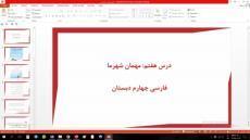 پاورپوینت فارسی چهارم دبستان درس هفتم: مهمان شهرما