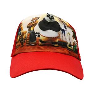 کلاه کپ پسرانه مدل پاندا کنگفوکار رنگ قرمز 