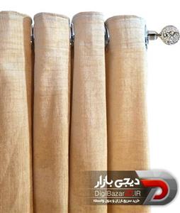 پرده پانچ مخمل شانل رنگ کرم