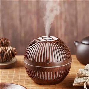 بخور سرد و چراغ خواب RGBطرح چوب کیفیت عالی دارای 2رنگ قهوه ای وکرم طرح چوب رطوبت ساز  قابل استفاده باشارژر،فندکی وپاور