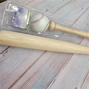 توپ و چوب بیسبال با کیفیت اعلا در یک پک کامل ،چوب کاملا محکم توپر 