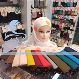 مقنعه دخترانه نرگس  حریر با تنوع رنگ عالی و دوخت عالی