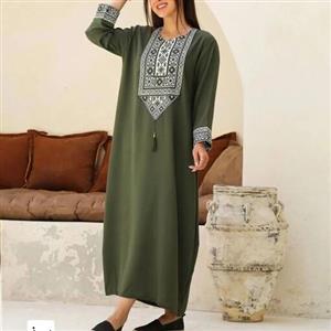 مانتو ابروبادی پیراهن ابروبادی عبا طرح سنتی فری سایز 38 تا 48 خنک و راحت مناسب تابستان
