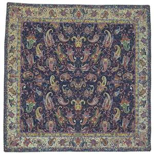 رومیزی ترمه سرمه دوزی مربع ،ترمه ابریشم یزد سرمه اصل هندی ،دوخت تخصصی سرمه ،نفیس و ارزشمند