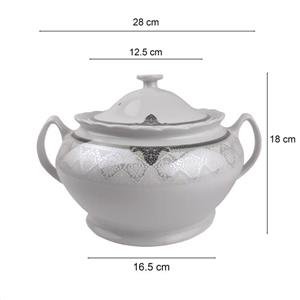 کاسه سوپ خوری چینی پارس مدل 603 گرد کد 20