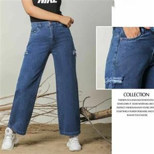 شلوار جین بگی زاپدار ترک درجه یک شست رفته و آنزیم شور شده سایزبندی از 36 تا 44 قد 105 عرض دمپا حدودا 25