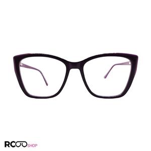 فریم عینک طبی گربه ای شکل با رنگ بنفش برند FENDI مدل AG98057 