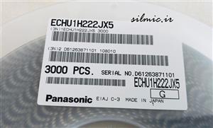 خازن 2.2 نانو فاراد 50 ولت Panasonic سایز 0805 نوع pps با دمای کاری 125 درجه