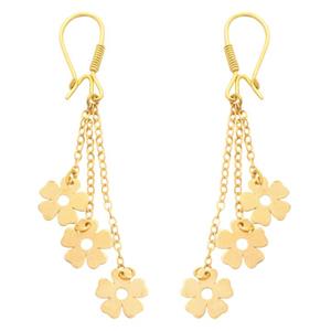 گوشواره طلا 18 عیار زنانه طلای مستجابی مدل گل کد 3 