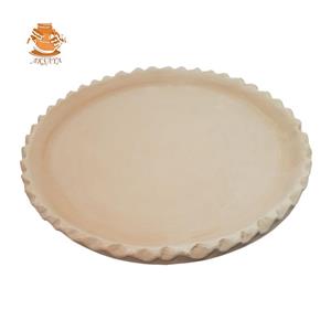 سینی سفالی خام مدل لبچین قطر ۲۵ سانتی متر