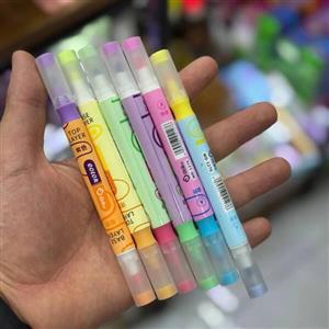 هایلایتر 12 رنگ دوسر بلند فانتزی پنجه
