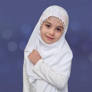 هدروسری وهدشال پولک مخمل شلال دار..دخترانه