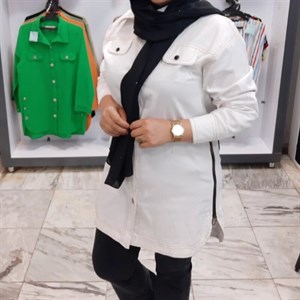 مانتو کتان بغل زیپ کد 01