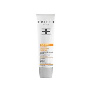 کرم ضد آفتاب Spf50 اریکه مناسب پوست معمولی و خشک حجم 50 میل - بژ طبیعی