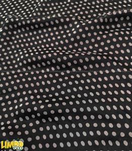 شال حریر مشکی کرم توپی 2292