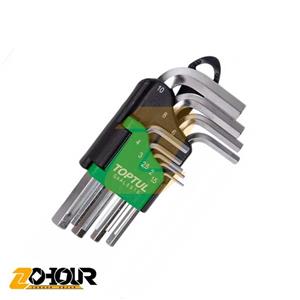 مجموعه 9 عددی آچار آلن تاپ تول مدل TOPTUL GAAL0910