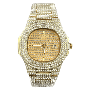 ساعت مچی زنانه پتک فیلیپ ناتیلوس طلایی فول نگین Patek Philippe Nautilus Golden Full Diamond