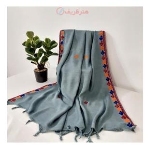 شال سوزندوزی شده در رنگ های متنوع و چشم گیر جنس نخ درجه یک کد 005 بسیار با کیفیت