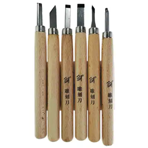 مغار ۶عددی دسته چوبی