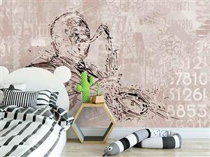 پوستر دیواری نوازنده ساکسیفون کد P0293