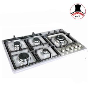اجاق گاز صفحه ای توکار اگنر AGNER  استیل  5 شعله طرح بوش کنار 