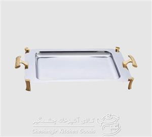 سینی استیل پایه طلایی یونیک  UN-3864