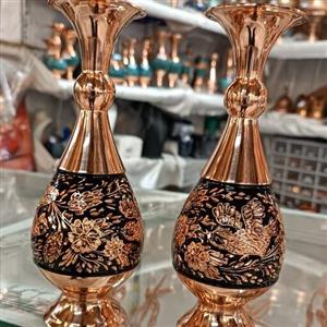 گلدان مس الماس تراش 20 سانت 