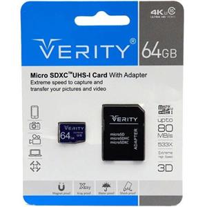 رم میکرو 64 گیگ وریتی دارای گارانتی سرعتu3