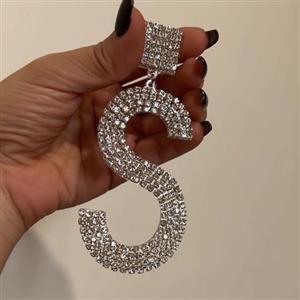گوشواره حروف نگینی