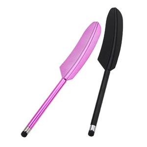 قلم تاچ استایلوس طرح پر Bluelans Feather Stylus Touch Screen Pen For Android (Purple)