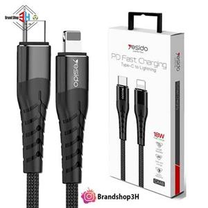 کابل شارژ و انتقال داده تایپ سی به لایتنینگ برند yesido مدل CA48
