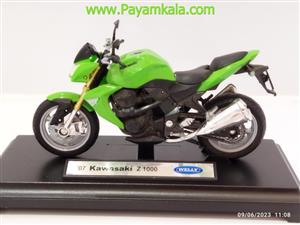 ماکت فلزی موتورسیکلت کاوازاکی (KAWASAKI 07 Z1000 BY WELLY)(1/18)