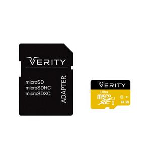 کارت حافظه microSDHC وریتی کلاس 10 استاندارد UHS-I U1 سرعت 95MBps همراه با آداپتور SD ظرفیت 64 گیگابایت