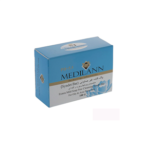 پن مخصوص پوست های چرب اکنه مدیلن 100 گرم Medilann Oily And Acne Prone Skin Cream Syndet Bar 100g 