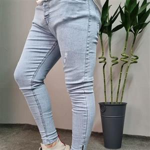 شلوار لی زاپدار دمپا بغل زیپ یخی مردانه