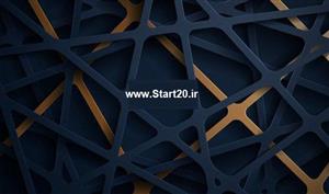 پس زمینه انتزاعی 3D با کاغذ کاغذی آبی