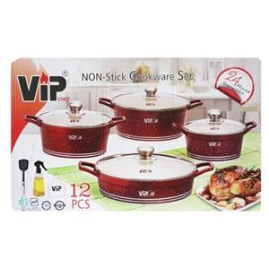 سرویس قابلمه 12 تیکه  چدن و نانو گرانیت  برند vip (ارسال پس کرایه - پست)