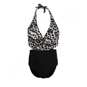 مایو شنا زنانه یک تکه دامنی Fashion Concept- IS مشکی سفید S