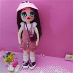 عروسک دستبافت کاموایی  مفتولگذاری  شده  قابلیت فرم دهی  قد بین 45 تا 50  سانت