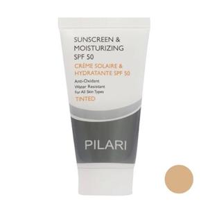 کرم ضد آفتاب پیلاری رنگ طبیعی حجم 50 میلی لیتر