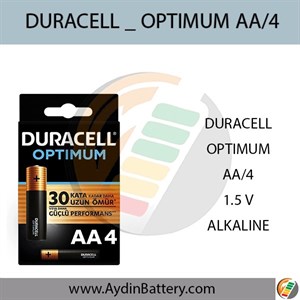 باتری قلمی دوراسل  Duracell AA Optimum Alkaline – کارت 4 عددی