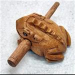قورباغه چوبی تایلندی اصل قورباقه چوبی  قورباقه صدادار وزق چوبی قورباقه طلایی قورباغه سه پا چوبی مجسمه قورباغه دکوری