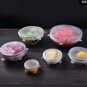 در پوش سیلیکونی با قابلیت کش سانی در هر پک 6 عدد با سایز های متفاوت  درپوش وجود دارد