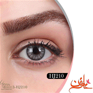 لنز رنگی هرا سالیانه شماره 7 کد HJ210 طوسی آبی دور دار و رگه دار  متوسط