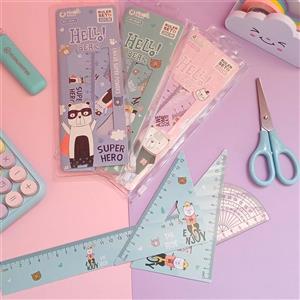 ست خط کش و گونیا و نقاله