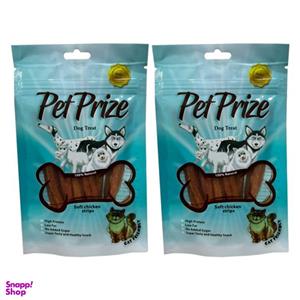 تشویقی سگ و گربه پت پرایز مدل Soft Chicken Strips وزن 50 گرم بسته 2 عددی