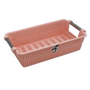 سبد آشپزخانه مدل بلوط طرح بامبو دسته استیل کد YPK-SIZE3-28CM