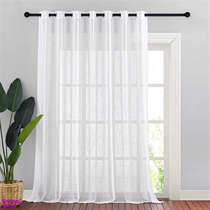 پرده تیکو دکو مدل کتان تور ساده سایز 300x280 سانتی متر