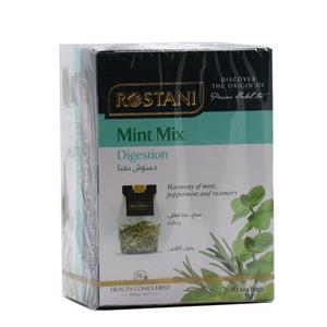 Rostani دمنوش گیاهی رستنی نعنا مدل Mint Mix Herbal Bag Pack Of 16 