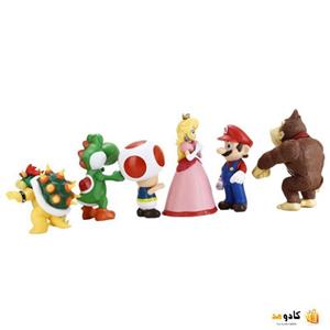 فیگور طرح ماریو قارچ خور کد 1 بسته 6 عددی